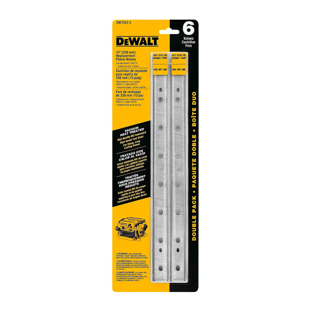 DeWalt Juego de 6 Cuchillas De Repuesto Para Cepillo DW735